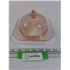 Image 1 : Pink Depression Glass Adam Butter Dish - 6" x 4"