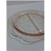 Image 2 : Pink Depression Glass Madrid Pattern Divided Plate - 10.5" Diameter