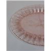 Image 2 : Pink Depression Glass Pointsettia Serving Plate - 11" x 8"