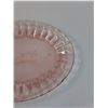 Image 3 : Pink Depression Glass Pointsettia Serving Plate - 11" x 8"