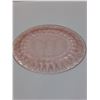 Image 4 : Pink Depression Glass Pointsettia Serving Plate - 11" x 8"