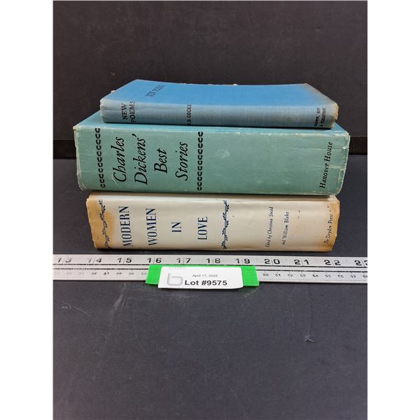 (3) Vintage Books: Charles Dickens, Modern Women, New Poems