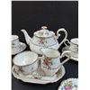 Image 3 : Royal Albert Petit Point Pattern Set: Teapot, (2) Tea Cup & Saucer Set, Creamer & Sugar Bowl Set w/P