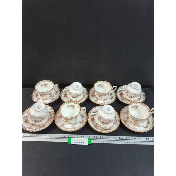 (8) Royal Albert Dimity Rose Pattern Tea Cup 