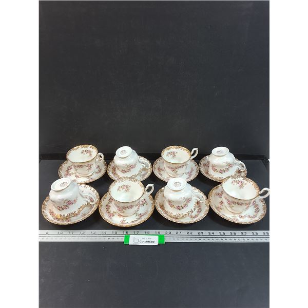 (8) Royal Albert Dimity Rose Pattern Tea Cup 