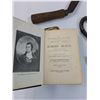 Image 5 : Hand Scythe & Scythe Sharpener, Wood Stove Handle, Burns Poetical Works (Hardcover Book)