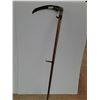 Image 1 : # Long Wood Handled Scythe - 16" Blade Edge, 64" Long - CANNOT SHIP