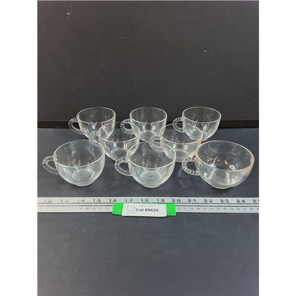 (8) Tea Cups w/Bubble Style Handles