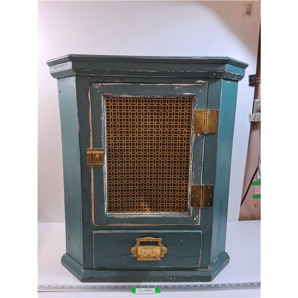 * Vintage Custom Corner Cabinet w/Drawer Made From Blue Ribbon Crates - 30" x 16" x 28" - CANNOT SHI