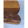 Image 5 : Vintage Wood Inlay Elephant Scene on Oak Board - 27" x 11"