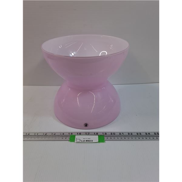 Pink Cased Glass Vase - 9" x10" - Made in Poland