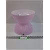 Image 1 : Pink Cased Glass Vase - 9" x10" - Made in Poland