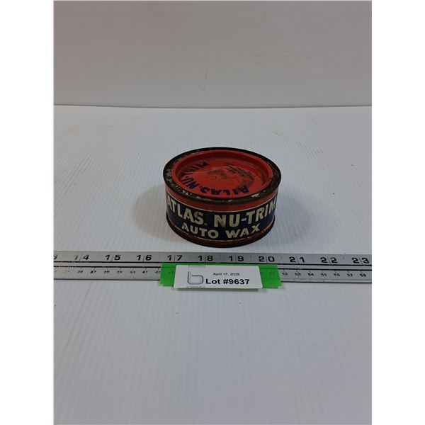 Atlas Nu-Trim Auto Wax Tin
