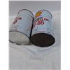 Image 4 : (2) Oil Tin: Shell W-100 & W-65 - One Full, One Empty - CANNOT SHIP