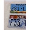 Image 2 : (2) License Plates: Nevada, Utah