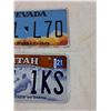 Image 3 : (2) License Plates: Nevada, Utah