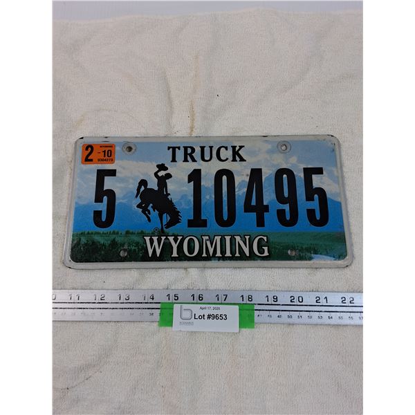 License Plate: Wyoming