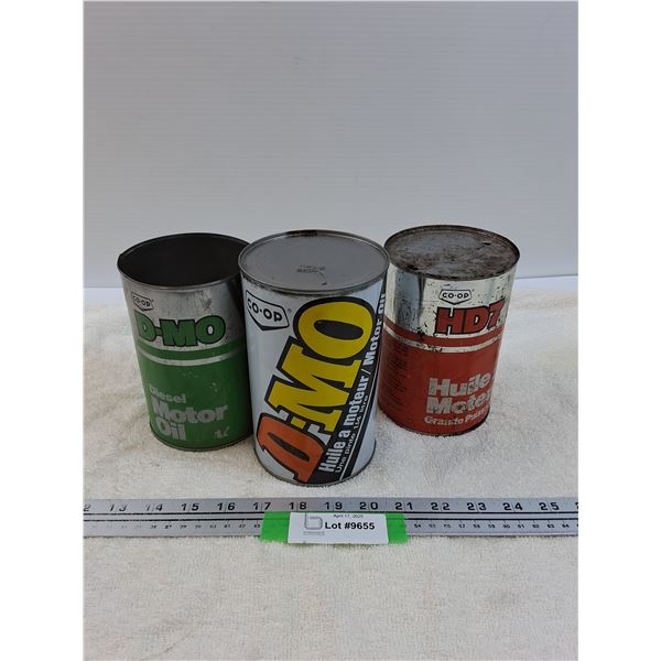 (3) Oil Cans: Co-op