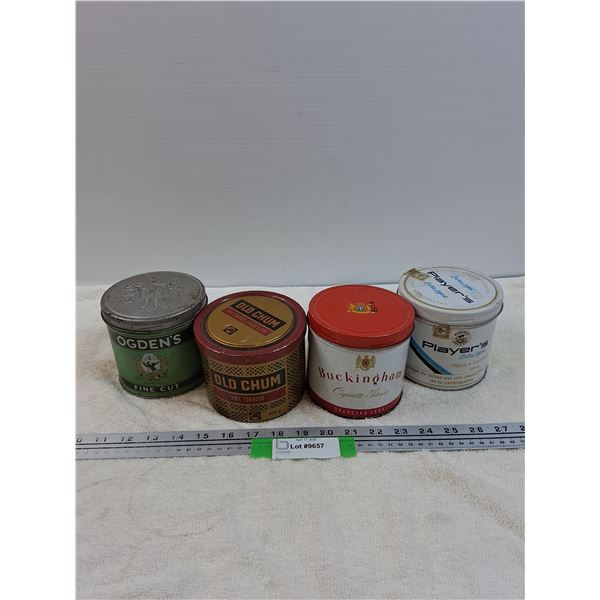 (4) Tobacco Tins: Ogden's Old Chum, Buckingham, Player's