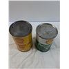 Image 2 : (2) Oil Cans: Shell - One Full, One Empty - CANNOT SHIP