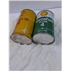 Image 3 : (2) Oil Cans: Shell - One Full, One Empty - CANNOT SHIP