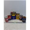 Image 1 : (6) Collector Tins: Atlas, Lin-X, Red Ram, Mother Penn, WD-40, Royco - Some Have Contents - CANNOT S