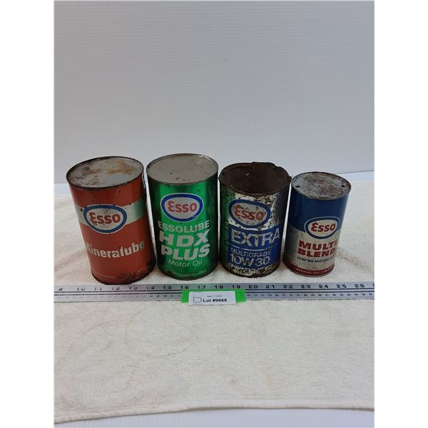 (4) Oil Cans: Esso