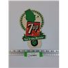 Image 1 : Vintage 7-Up Bottle Topper Cardboard Sign - 9" x 6"