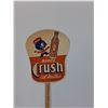 Image 2 : Vintage Orange Crush Hand Fan - 11" x 5"