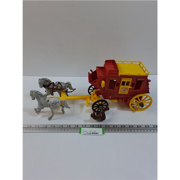 Vintage Davy Crockett's Alamo Express Wagon Toy Set - Made in USA