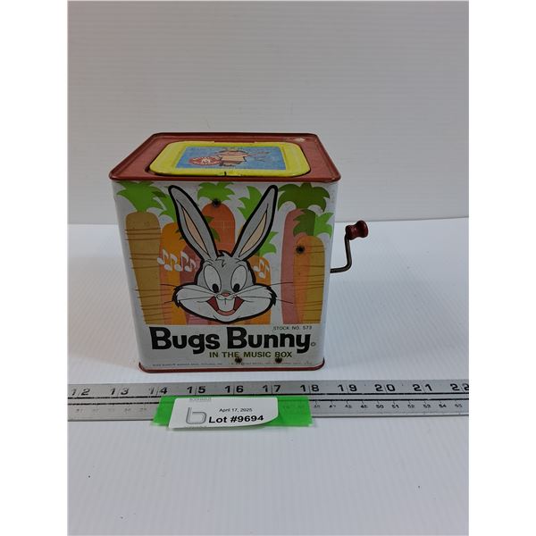 Vintage Bugs Bunny Jack-in-the-Box - As Is, Bunny Missing Ears