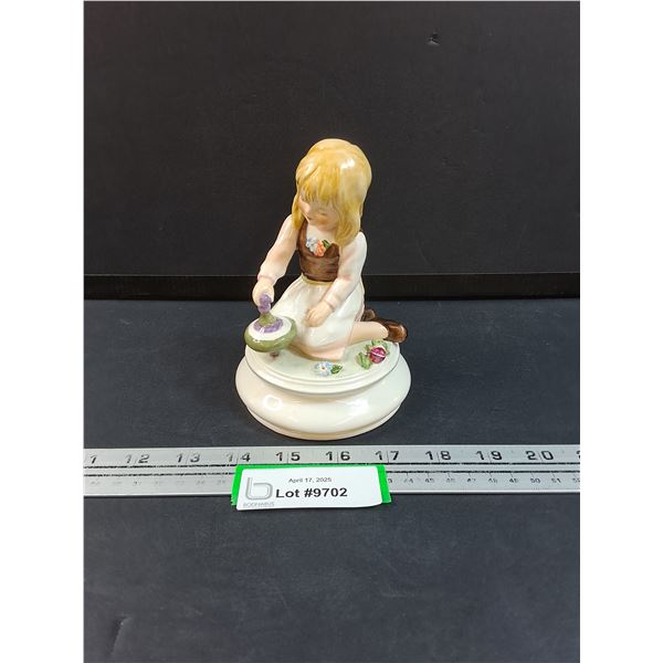 Hummel Goebel 1980 "Girl w/Top" Figurine - 5" Tall