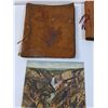 Image 2 : Leather Post Card Holder & Leather Photo Album & (2) Vintage Giant Postcards