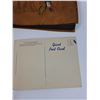 Image 4 : Leather Post Card Holder & Leather Photo Album & (2) Vintage Giant Postcards