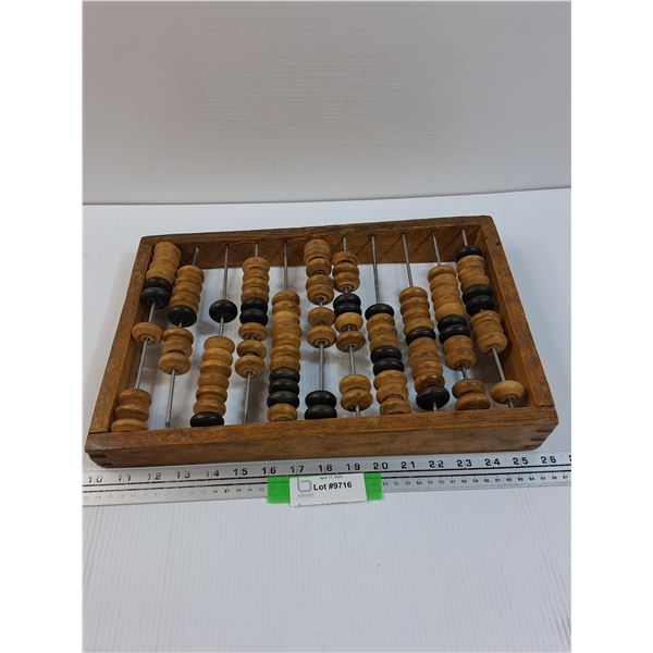 Vintage Abacus - 16" x 10.5" x 3"