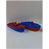 Image 2 : (4) Vintage Hard Plastic Toy Boats