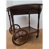 Image 5 : * Wooden Tea Cart - Made in Canada - 29" x 29" x 21"  - Some Wear - CANNOT SHIP