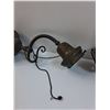 Image 3 : (2) Vintage Wall Mount Cast & Brass Lights - As Is  - 11" x 4"