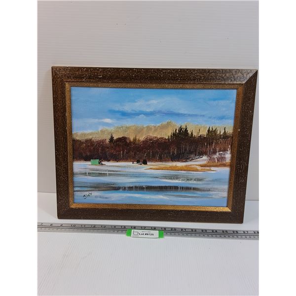 "The Winter of the Ice Melt" by Maria Sieben - Canadian Artist, Original Acrylic on Canvas in Wood F