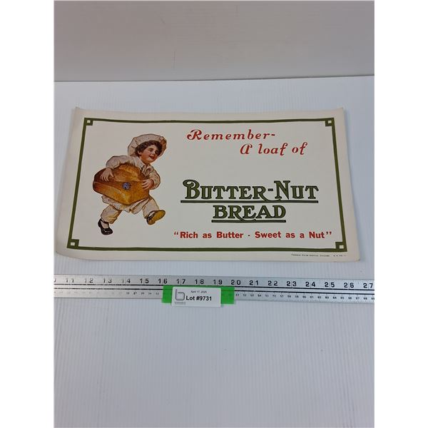 Original Butter-Nut Bread Sign - 16.5" x 9.5"