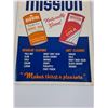 Image 2 : Original Mission Orange Soda/Diet Cola Cardboard Sign -11" x 15"