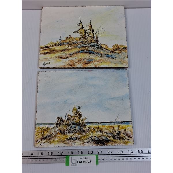 (2) Letendre (Canadian Artist) Original Oil Based Paintings - 8" x 10"