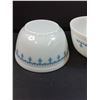 Image 2 : (2) PYREX Snowflake Blue Garland Pattern Bowls - 1.5 Qt