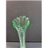 Image 2 : Vintage Jefferson Style Opalescent Green Art Glass Vase - 13" Tall