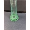 Image 3 : Vintage Jefferson Style Opalescent Green Art Glass Vase - 13" Tall