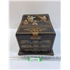 Image 1 : Asian Dresser Top Jewelry Box w/Mirror - 12" x 10" x 8"