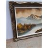 Image 2 : # Mountain Scene Original Oil Painting by B. Dunstan (Welsh Artist) - 31" x 55" - CANNOT SHIP