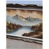 Image 5 : # Mountain Scene Original Oil Painting by B. Dunstan (Welsh Artist) - 31" x 55" - CANNOT SHIP