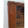 Image 2 : Vintage Art Deco Cabinet on Wheels w/Glass Door - 69" x 15" x 36"-CANNOT SHIP