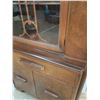 Image 8 : Vintage Art Deco Cabinet on Wheels w/Glass Door - 69" x 15" x 36"-CANNOT SHIP